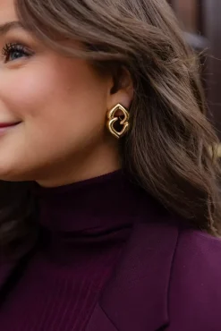Abstract Heart Earrings Gold^ANINE BING Outlet