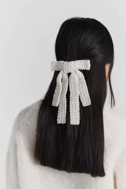 Alba Beaded Bow Off White^TWISTu0026TANGO Hot