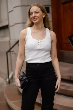 Alessia Tank Ivory^ANINE BING Hot