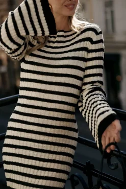 Altea Knitted Dress Black Stripe^TWISTu0026TANGO Hot