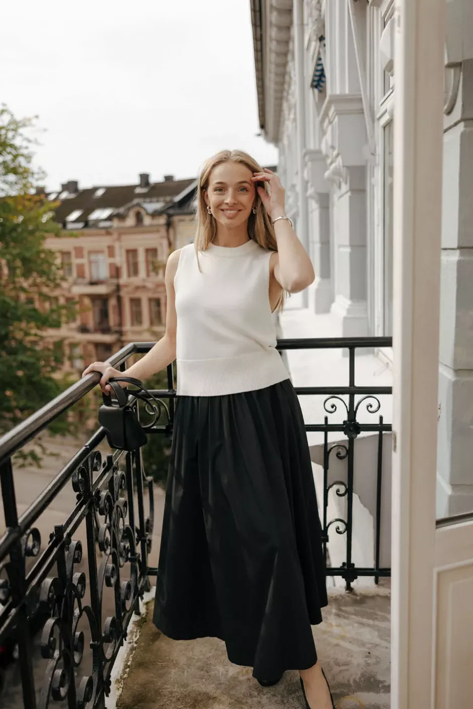 Amira Poplin Skirt Black^CHRISTIAN AKS New