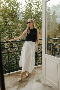 Anna Cotton Skirt White^CARMA Outlet