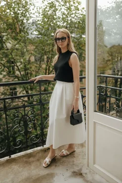 Anna Cotton Skirt White^CARMA Outlet