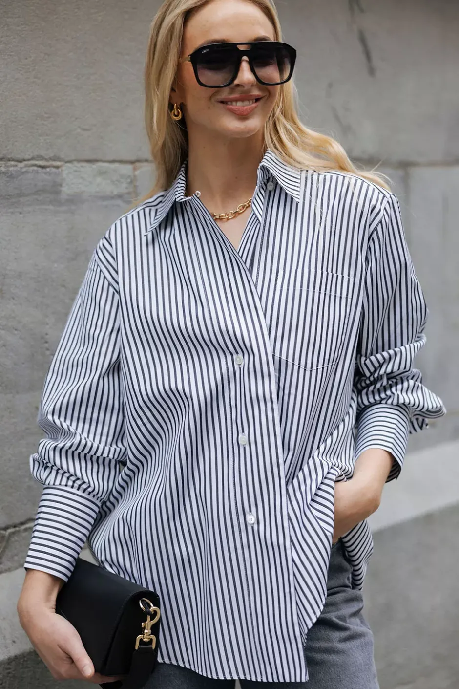 Asymmetric Shirt Black White^DAGMAR Best