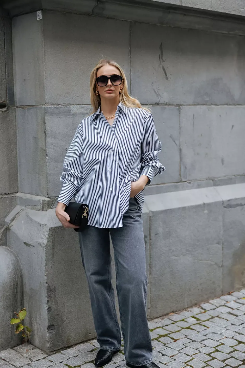 Asymmetric Shirt Black White^DAGMAR Best