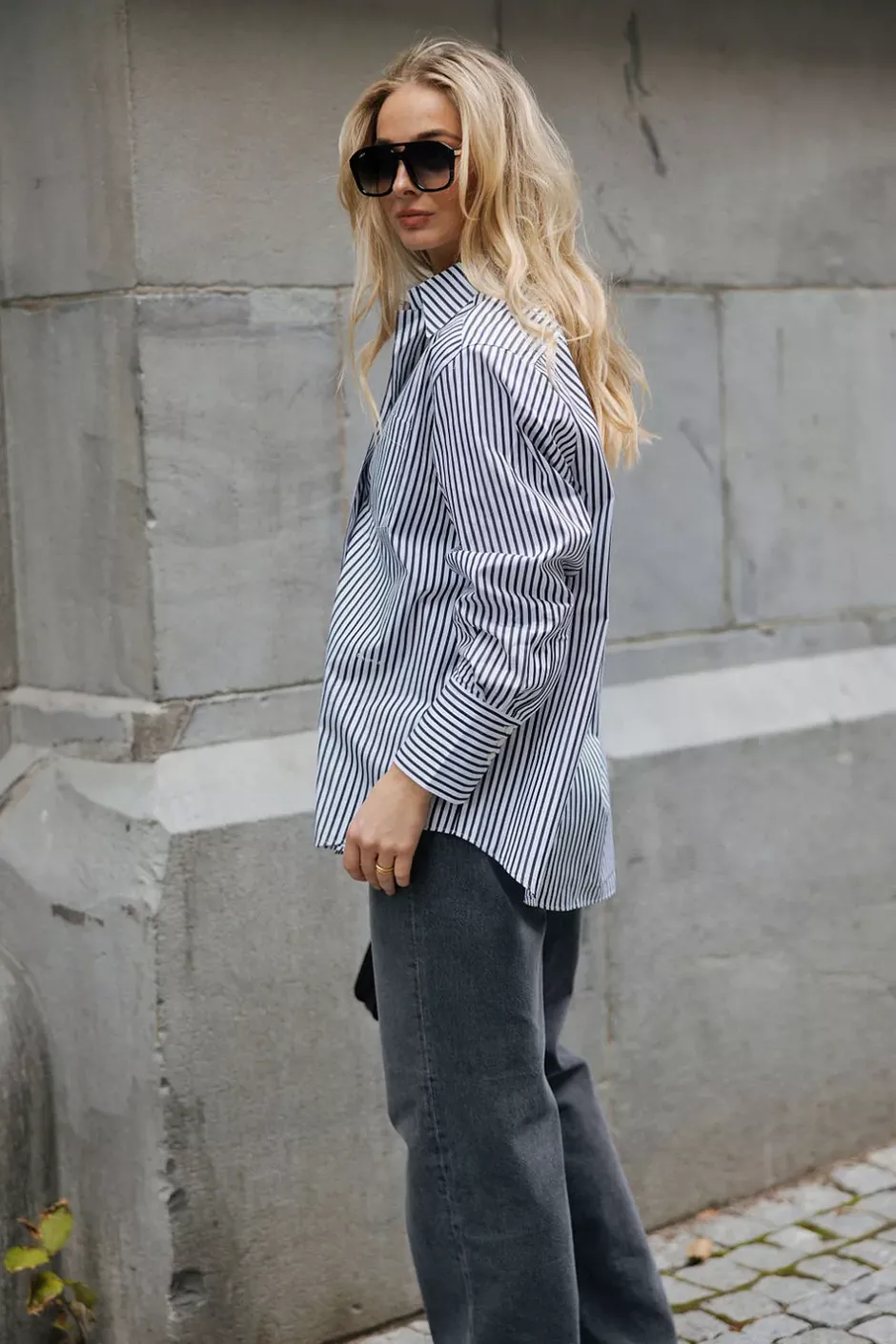 Asymmetric Shirt Black White^DAGMAR Best