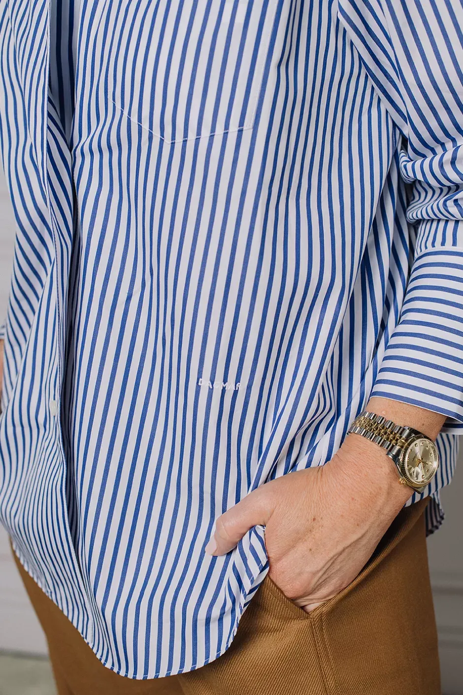 Asymmetric Shirt Deep Blue/White^DAGMAR Outlet