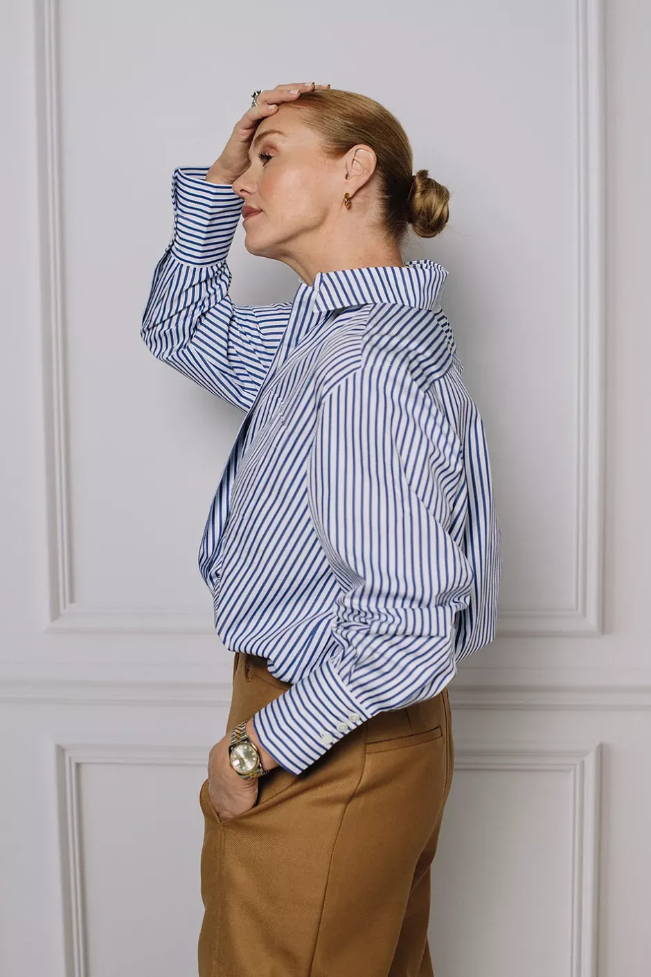 Asymmetric Shirt Deep Blue/White^DAGMAR Outlet