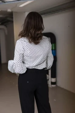 Bella Shirt White With Black Dots^HIIL STUDIO Clearance
