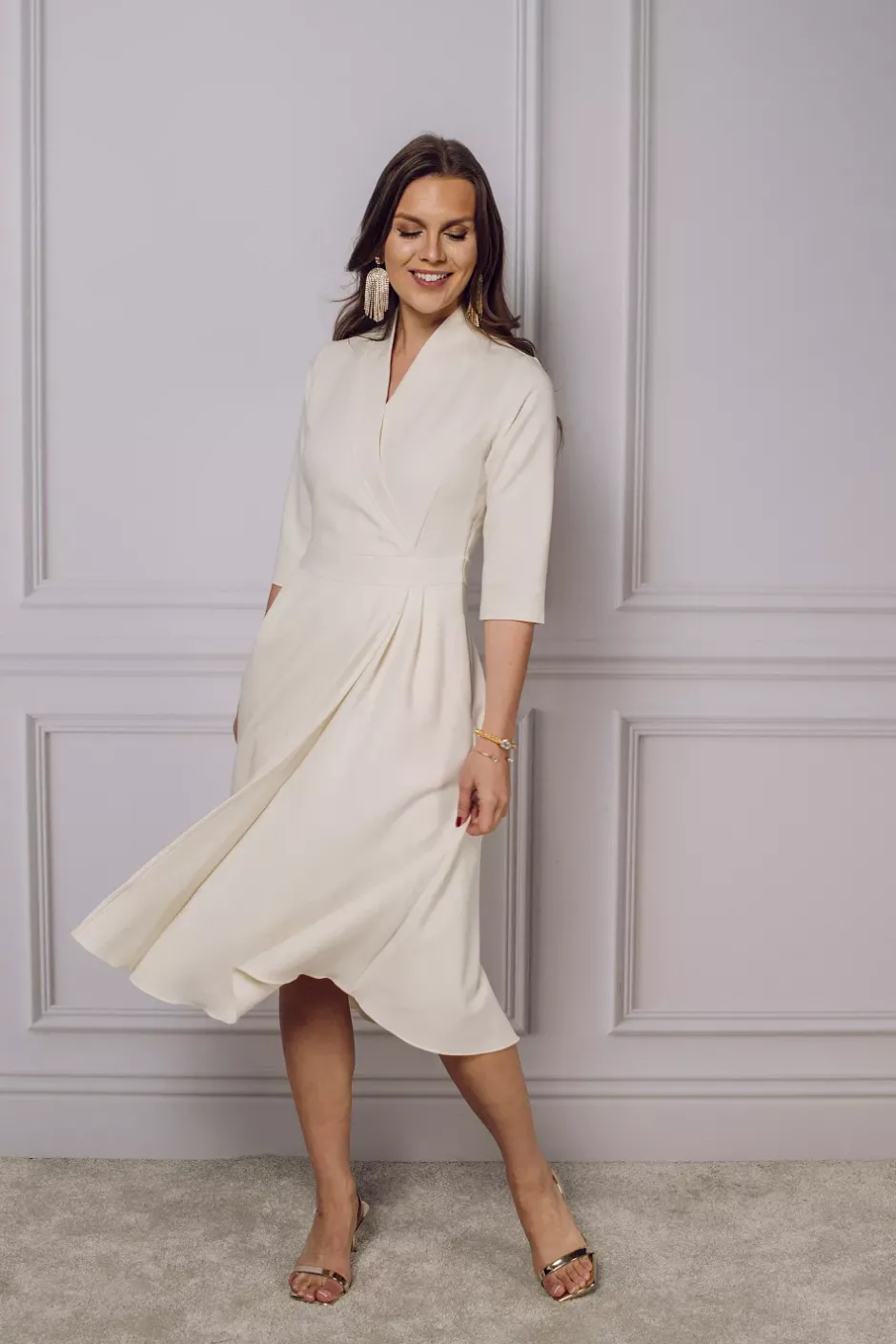 Bertine Dress Creme^HIIL STUDIO Clearance