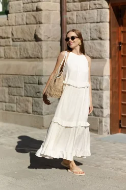 Bianca Long Dress Creme^NECTAR Discount