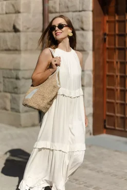 Bianca Long Dress Creme^NECTAR Discount