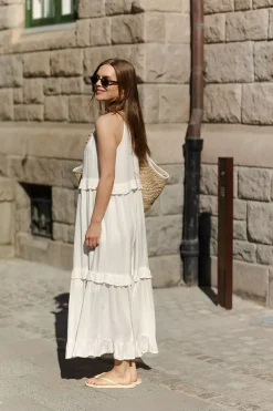Bianca Long Dress Creme^NECTAR Discount