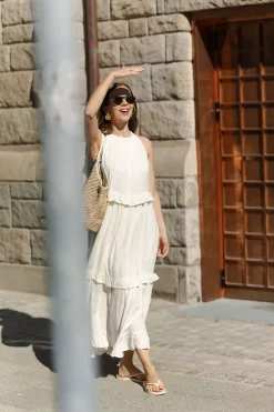 Bianca Long Dress Creme^NECTAR Discount