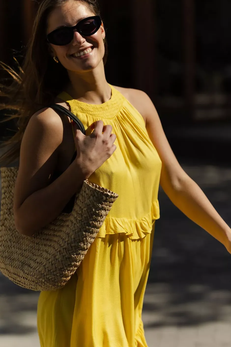 Bianca Short Dress Lemon^NECTAR New