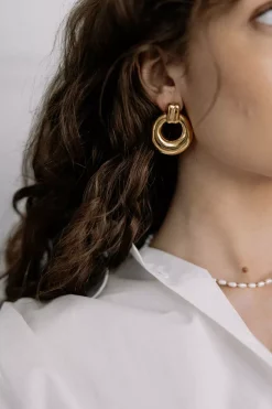 Big Ring Earrings Gold^HIIL STUDIO JEWELRY Sale