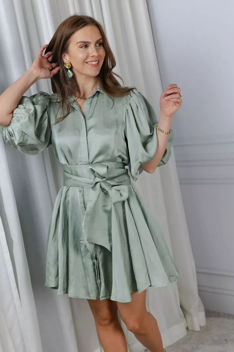 Bon Weekend Dress Soft Pistachio^CONFETTIBIRD New