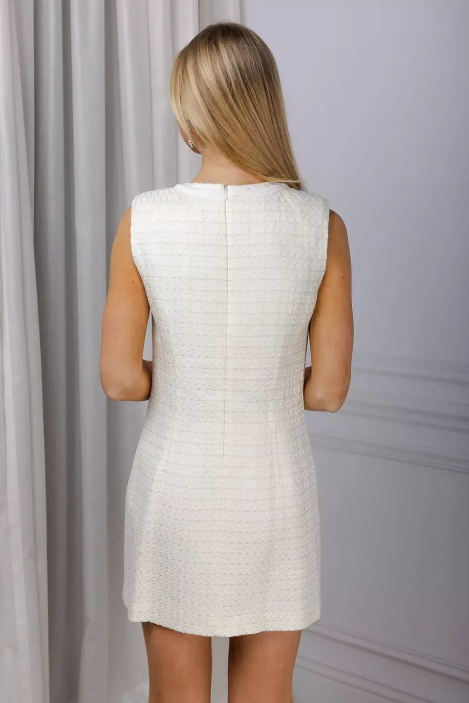 Boucle Bow Mini Dress Cream^SELF-PORTRAIT Hot