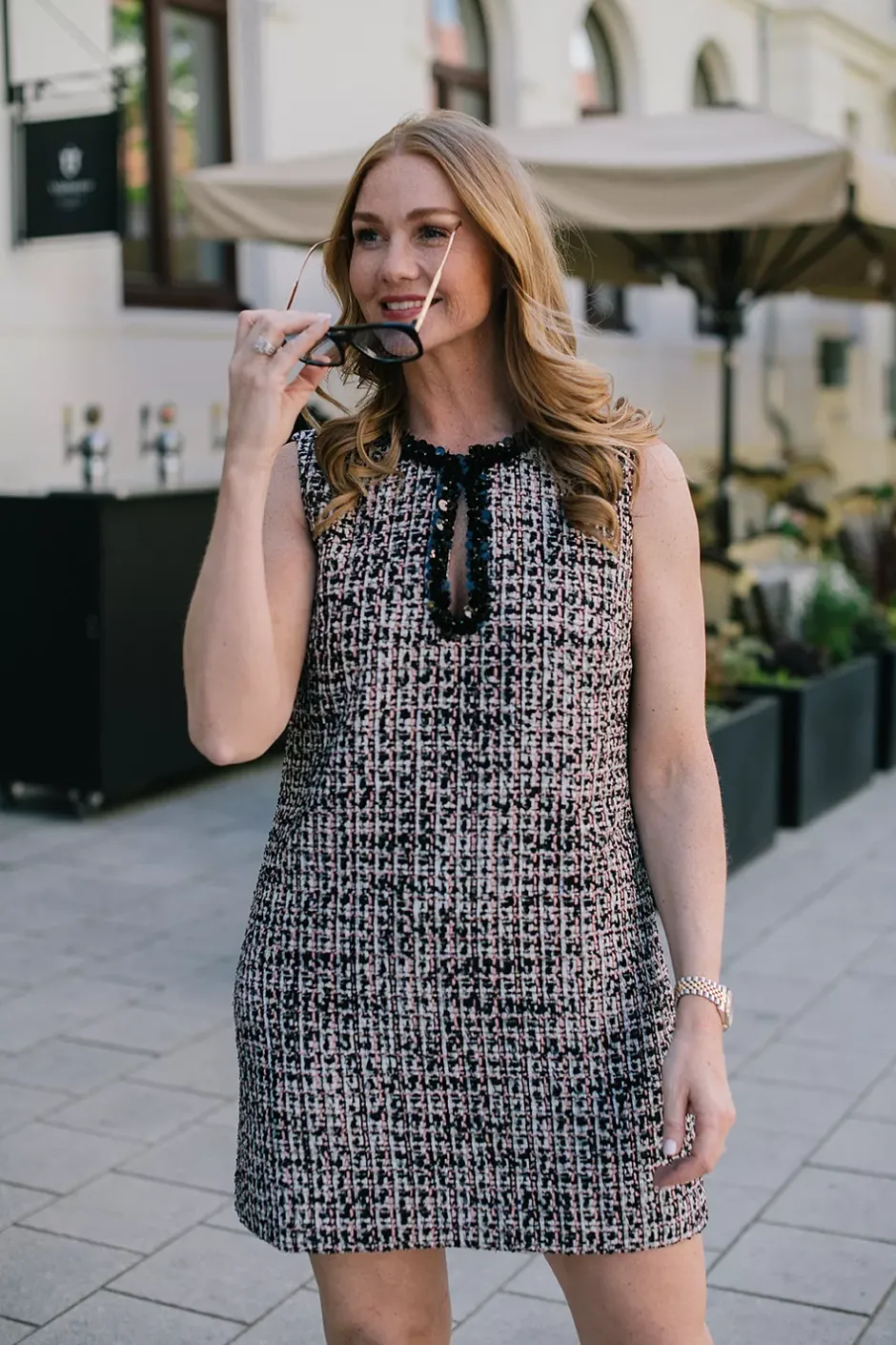 Boucle Embellished Mini Dress Black^SELF-PORTRAIT Hot