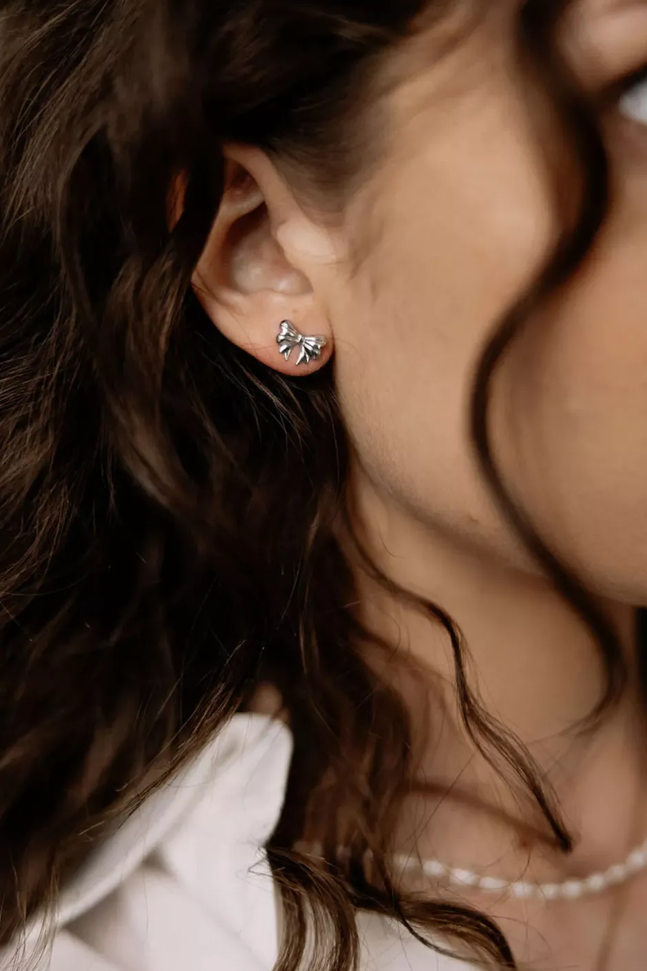 Bow Earrings Silver^HIIL STUDIO JEWELRY Fashion