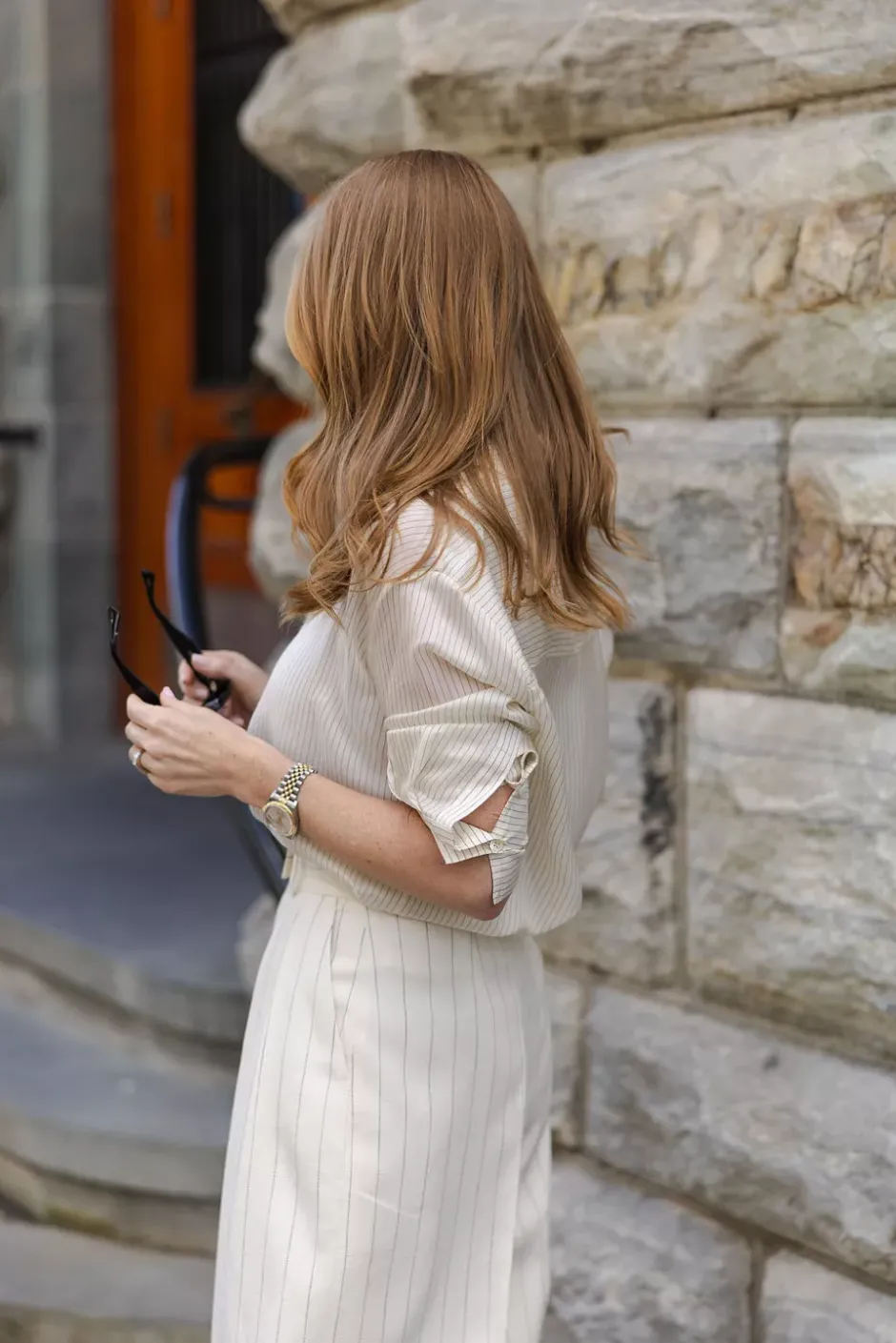 Bridget Shirt Ivory And Black Pinstripe^ANINE BING Sale