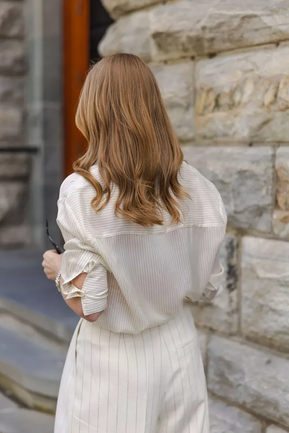 Bridget Shirt Ivory And Black Pinstripe^ANINE BING Sale