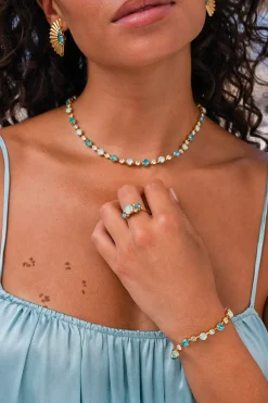 Calanthe Bracelet Gold Laguna Combo^CAROLINE SVEDBOM Sale