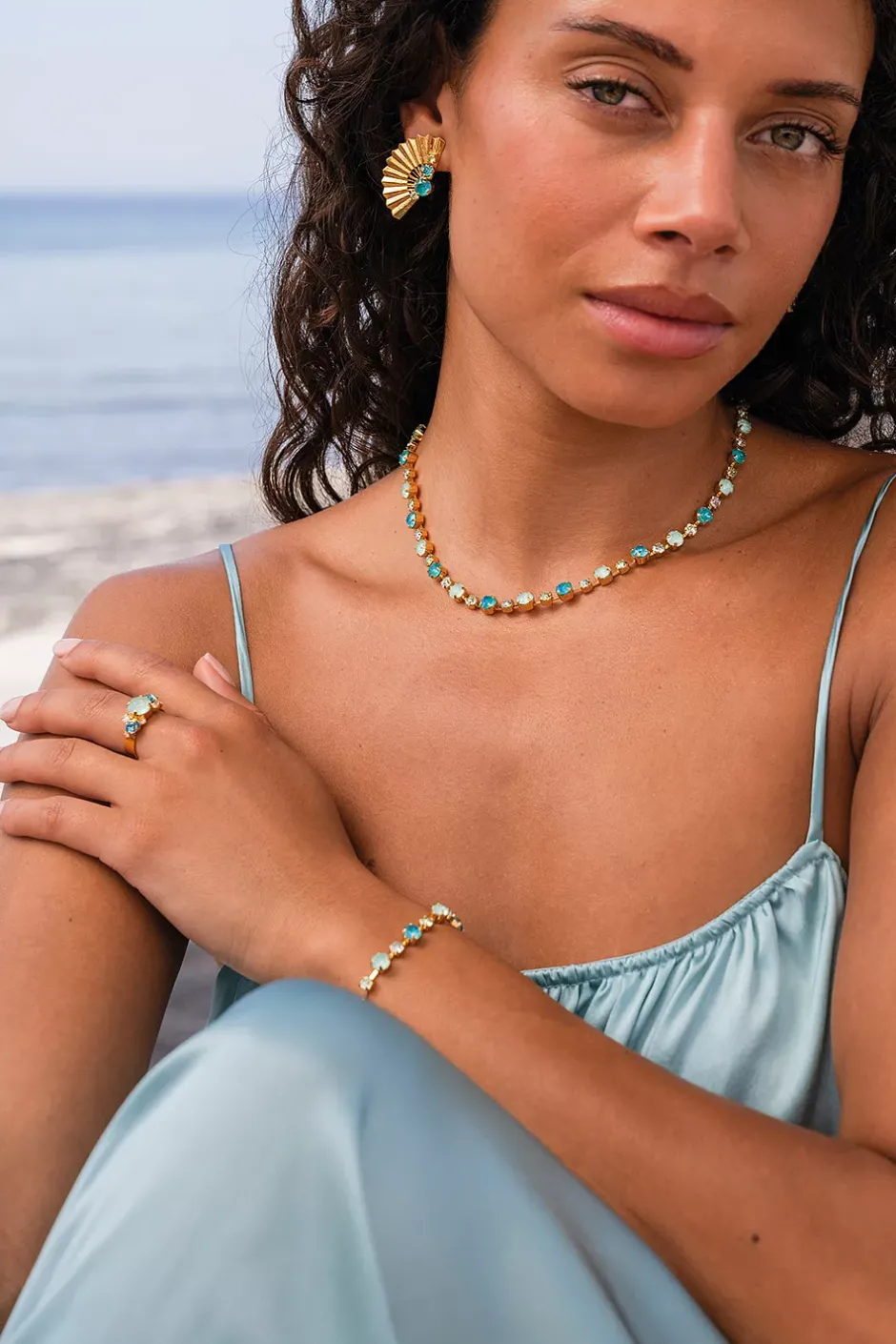 Calanthe Bracelet Gold Laguna Combo^CAROLINE SVEDBOM Sale