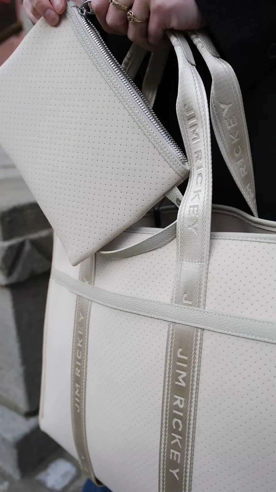 Cali Tote Large Neoprene Beige^JIM RICKEY Fashion