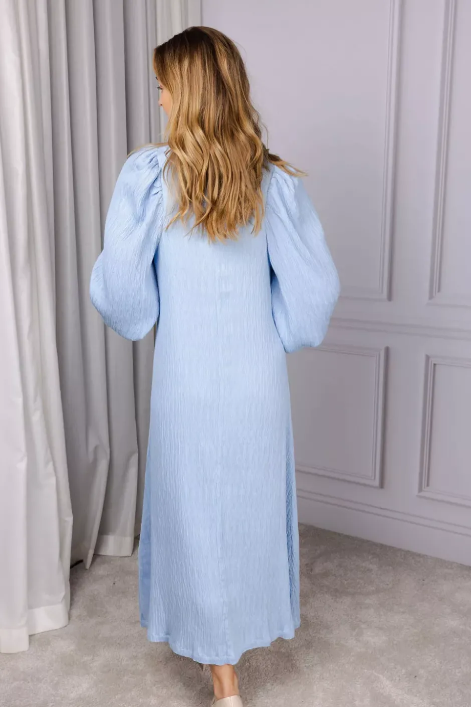 Carolina Crinkled Dress Lt Blue^ARNIE SAYS Discount