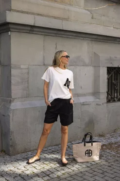 Carrie Shorts Black Linen Blend^ANINE BING New