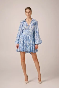 Chiffon Mini Dress Sky Blue^BY TIMO New