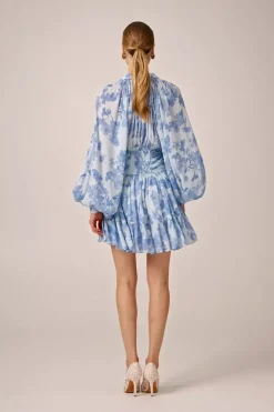Chiffon Mini Dress Sky Blue^BY TIMO New