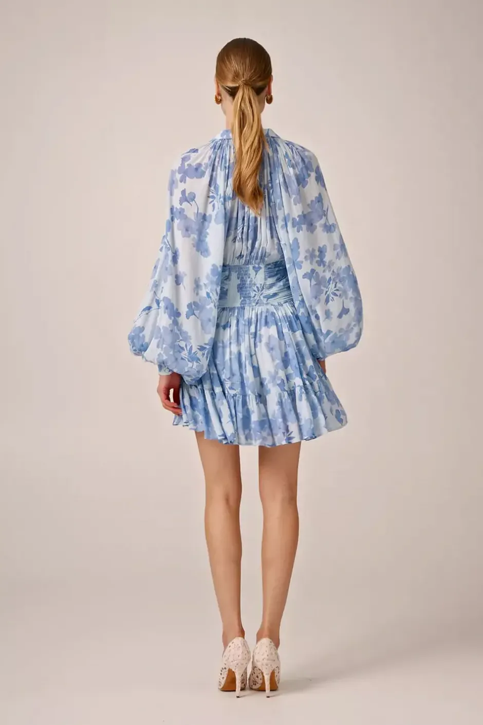 Chiffon Mini Dress Sky Blue^BY TIMO New