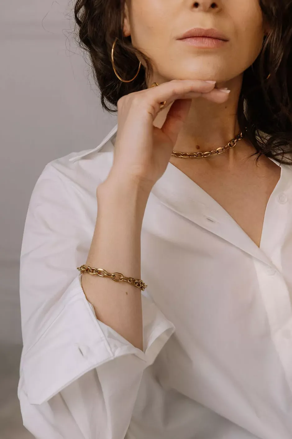Chunky Necklace Gold^HIIL STUDIO JEWELRY Discount