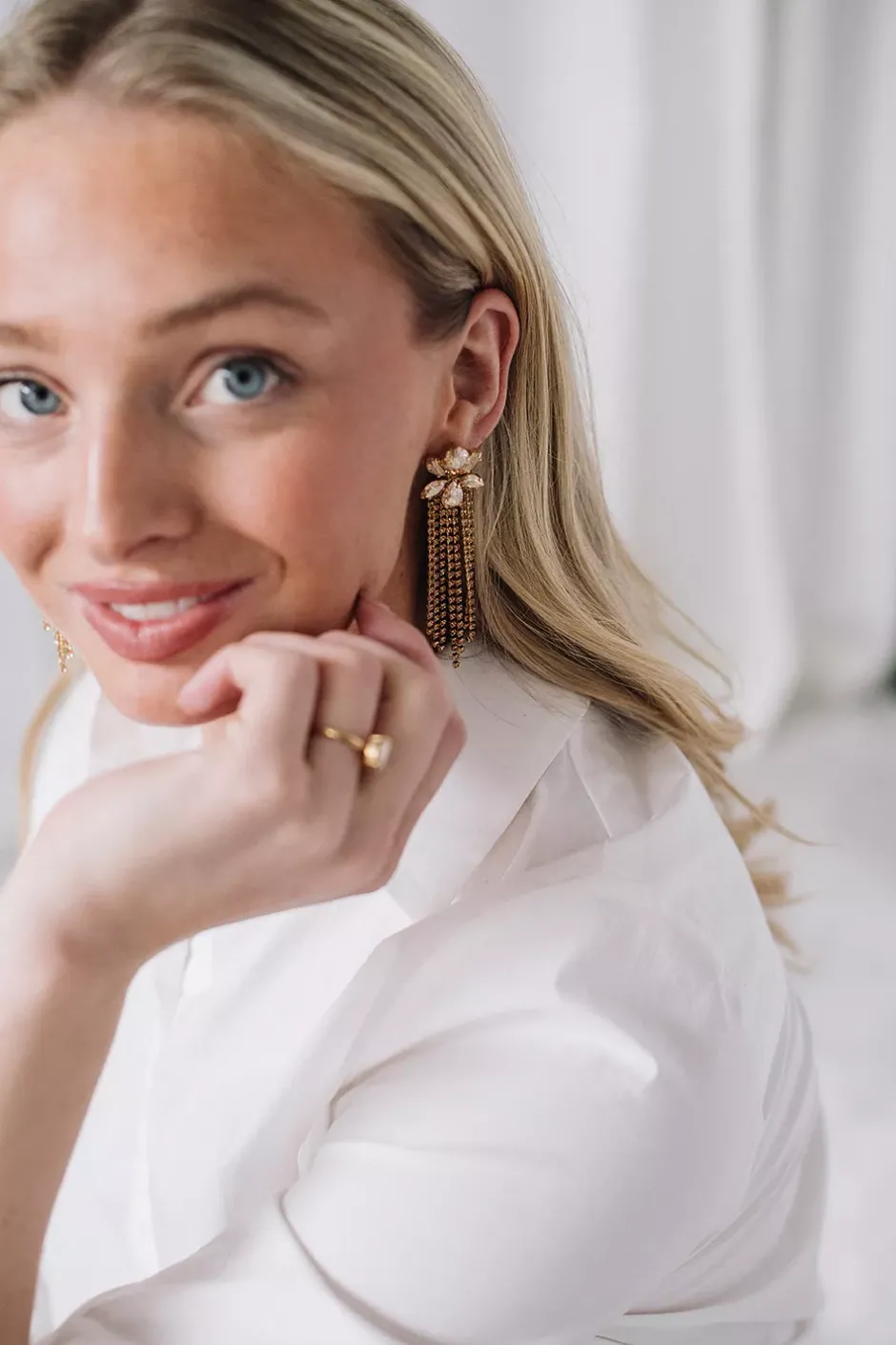 Ciara Earrings Gold Golden Shadow^CAROLINE SVEDBOM Online