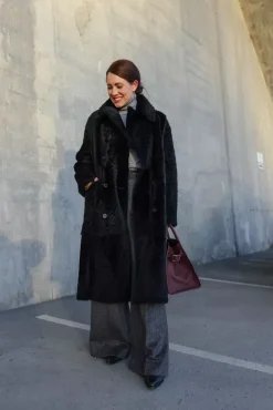 Clark Coat Lacon Teddy Black^UTZON Online