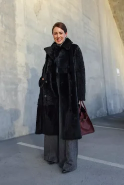 Clark Coat Lacon Teddy Black^UTZON Online