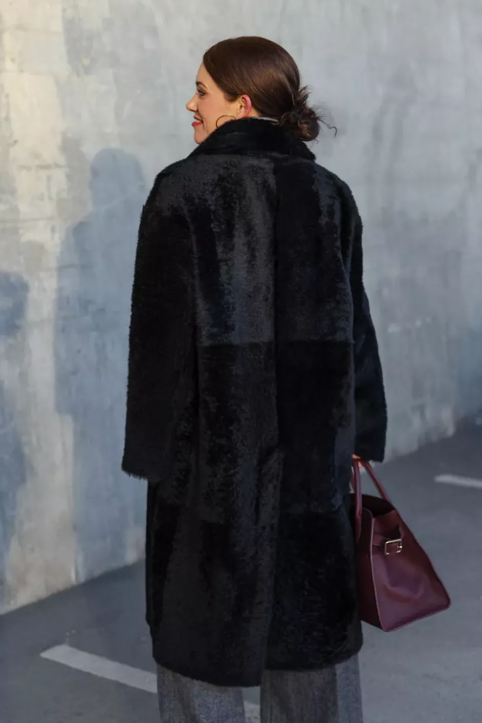 Clark Coat Lacon Teddy Black^UTZON Online