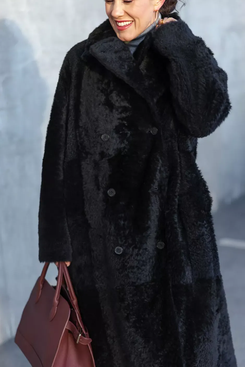 Clark Coat Lacon Teddy Black^UTZON Online