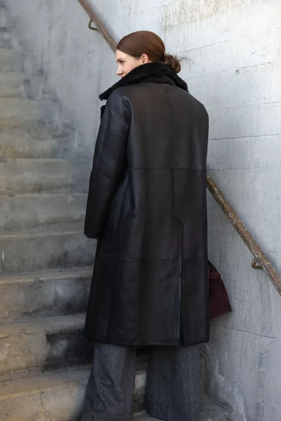Clark Coat Lacon Teddy Black^UTZON Online