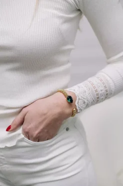 Classic Rope Bracelet Gold Emerald^CAROLINE SVEDBOM Sale