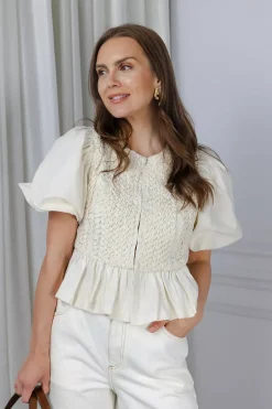 Corinne Top Vanilla^SCARLETT POPPIES Clearance