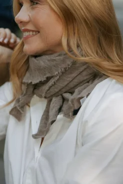 Cortina Luxury Scarf Taupe^NATURA CASHMERE Fashion