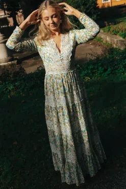 Cotton Slub Maxi Dress Anemone Field^BY TIMO Hot