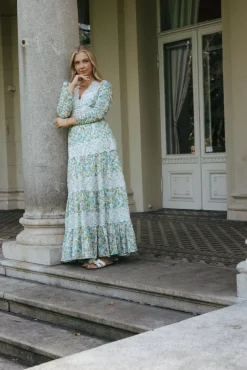 Cotton Slub Maxi Dress Anemone Field^BY TIMO Hot