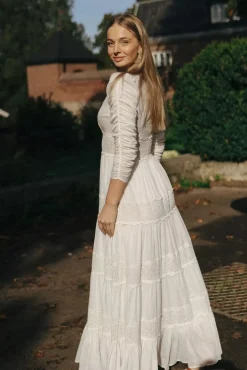 Cotton Slub Maxi Dress White^BY TIMO Clearance