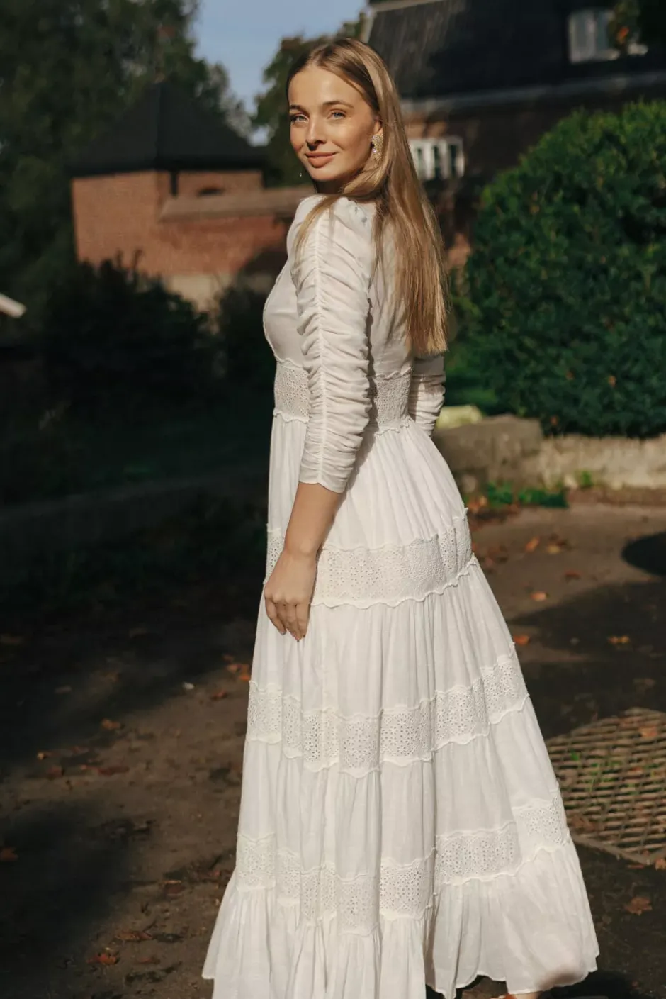 Cotton Slub Maxi Dress White^BY TIMO Clearance