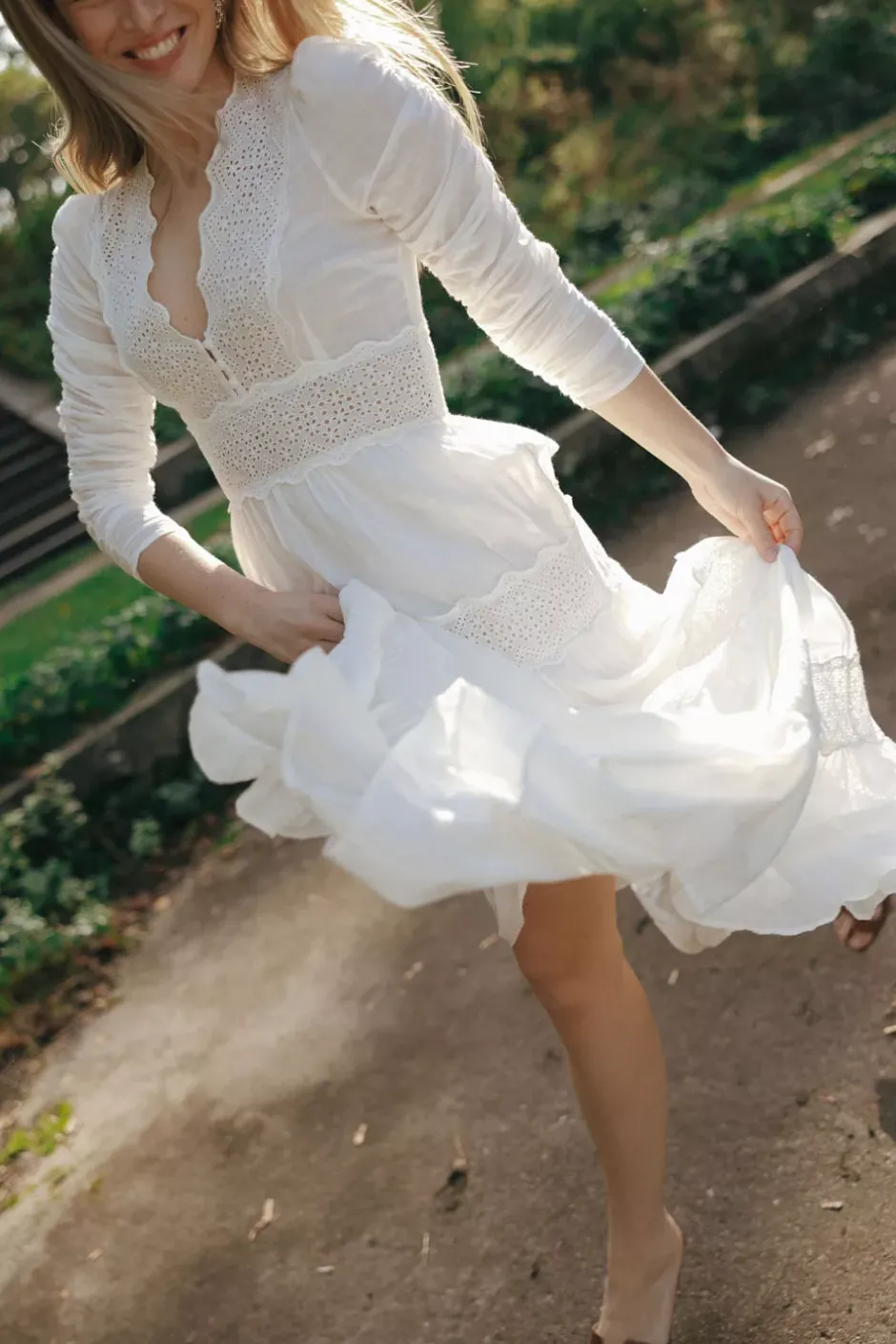 Cotton Slub Maxi Dress White^BY TIMO Clearance