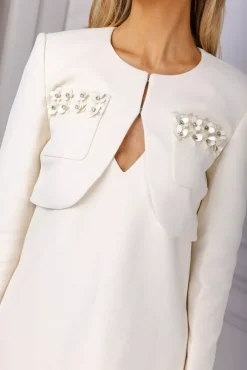 Crepe 3D Sequin Jacket Cream^SELF-PORTRAIT Sale